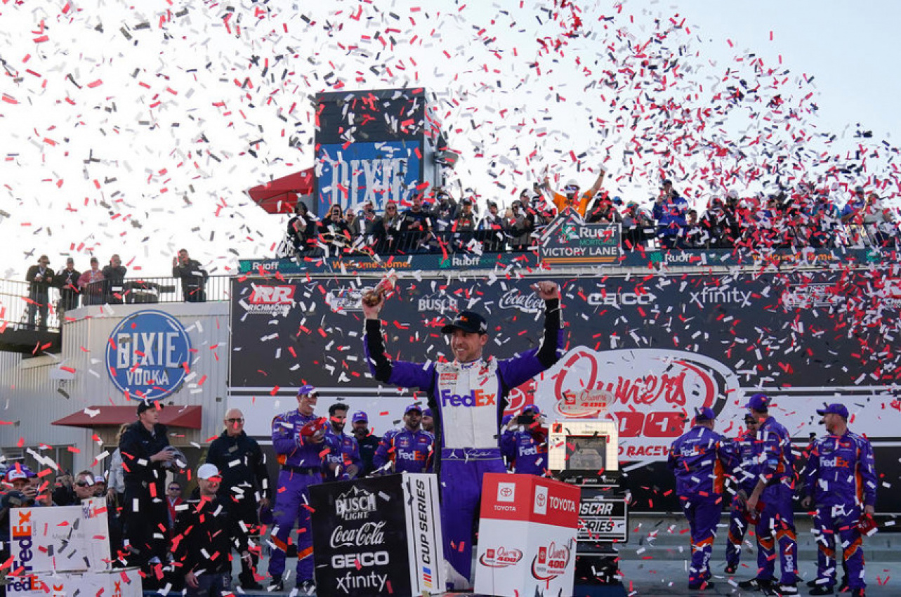 autos, cars, electric vehicle, toyota, opinion: hamlin's toyota owners 400 victory was a dream come true