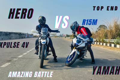 article, autos, cars, yamaha, a very different kind of duel; hero xpulse 200 4v adventure tourer vs yamaha yzf r15m sportbike