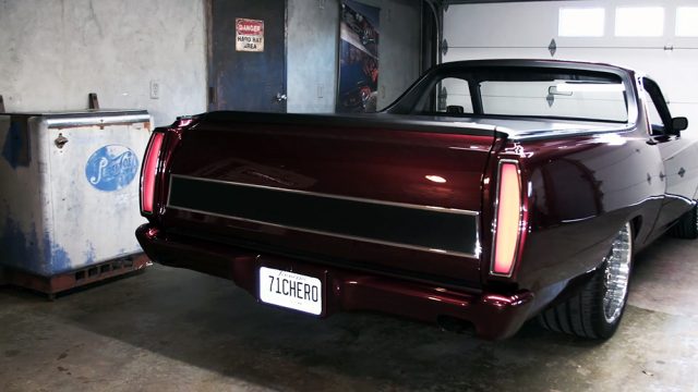 american classic, cars, classic cars, ford, classic cars, avant-garde 1971 ford ranchero in stunning dark maroon pearl