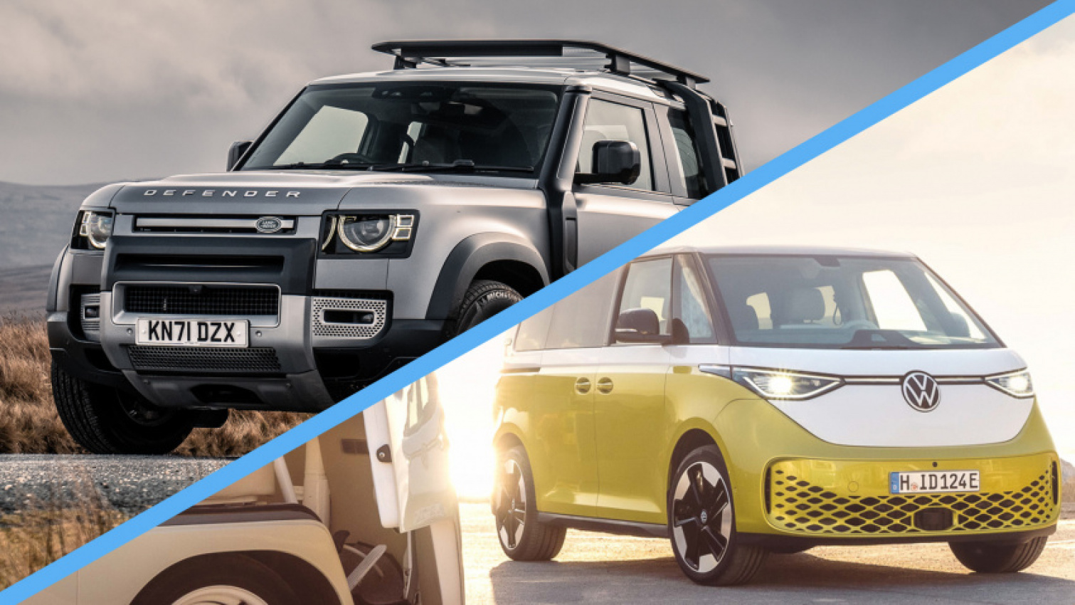 autos, cars, land rover, retro, land rover defender, land rover defender vs vw id buzz: who's done reinvention better?
