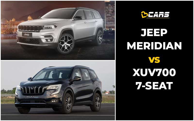 autos, cars, comparison, jeep, mahindra, reviews, jeep meridian 2022, jeep meridian vs mahindra xuv700 7s, jeep meridian vs mahindra xuv700 7s dimension comparison, jeep meridian vs mahindra xuv700 7s engine comparison, jeep meridian vs mahindra xuv700 7s features comparison, jeep meridian vs mahindra xuv700 7s price comparison, jeep meridian vs mahindra xuv700 7s variants comparison, mahindra xuv700 2022, jeep meridian vs mahindra xuv700 7s price, engine specs, dimensions comparison