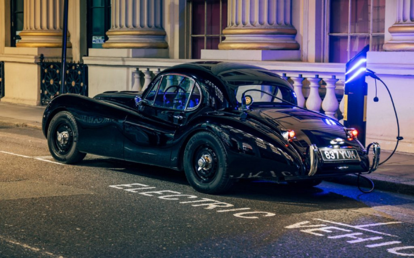 autos, cars, jaguar, celebrities, classic, convertible, an electric jaguar xk140 is brooklyn beckham’s stylish new whip