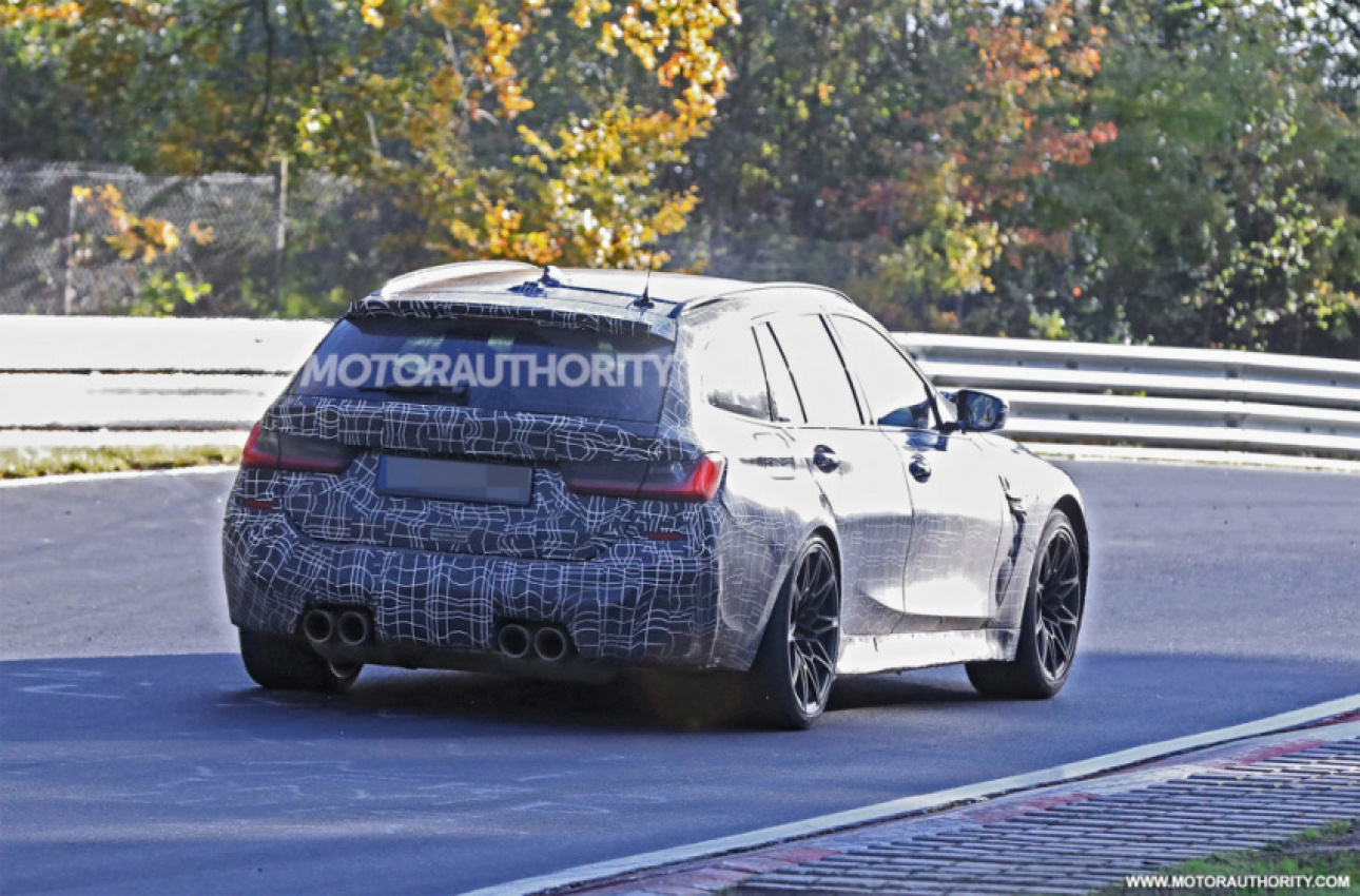 autos, bmw, cars, bmw 3-series news, bmw m3, bmw news, luxury cars, performance, spy shots, videos, wagons, youtube, 2023 bmw m3 touring spy shots and video: speedy wagon coming, but not to us