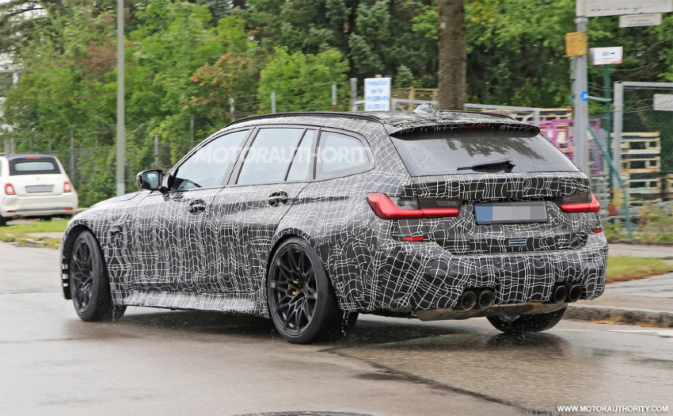 autos, bmw, cars, bmw 3-series news, bmw m3, bmw news, luxury cars, performance, spy shots, videos, wagons, youtube, 2023 bmw m3 touring spy shots and video: speedy wagon coming, but not to us