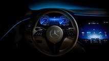 autos, cars, mercedes-benz, mercedes, mercedes-benz eqs suv teased for the last time ahead of debut