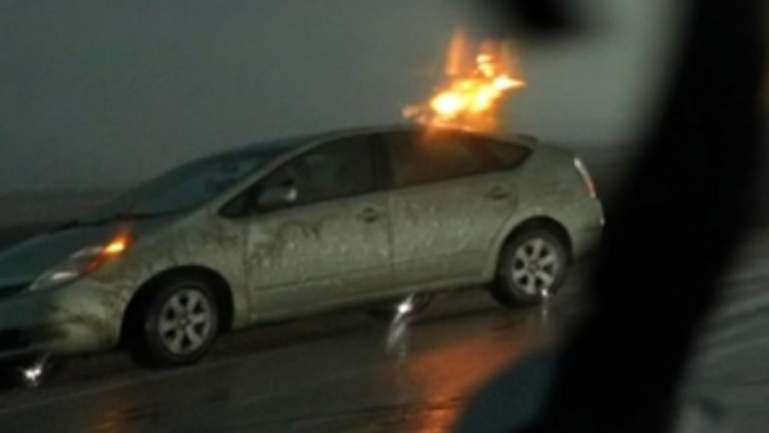 autos, cars, toyota, toyota prius, weird car news, watch: toyota prius struck by…a bolt of lightning!