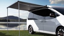 autos, cars, hyundai, hyundai staria lounge camper debuts with pop-up tent, air mattress