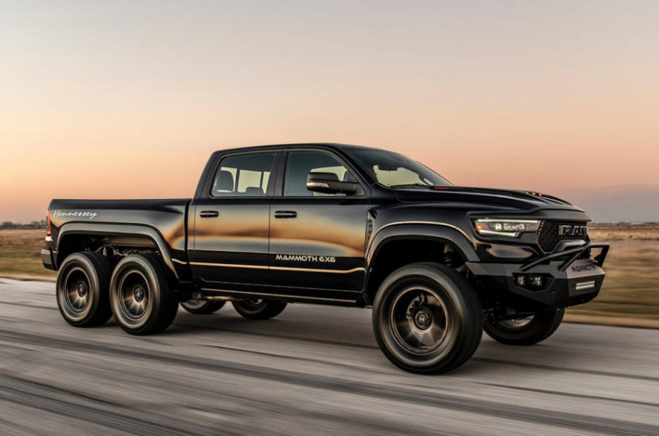 autos, cars, electric vehicle, hennessey, hp, car news, new cars, hennessey reveals 1012bhp six-wheeled mammoth pick-up
