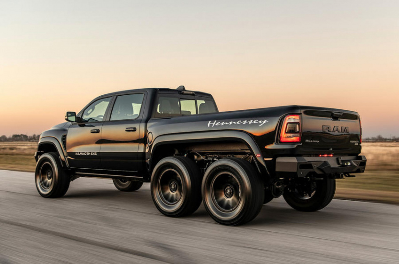 autos, cars, electric vehicle, hennessey, hp, car news, new cars, hennessey reveals 1012bhp six-wheeled mammoth pick-up