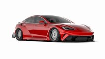 autos, cars, evs, tesla, tesla model s, check out this extreme tesla model s widebody kit coming to sema 2022