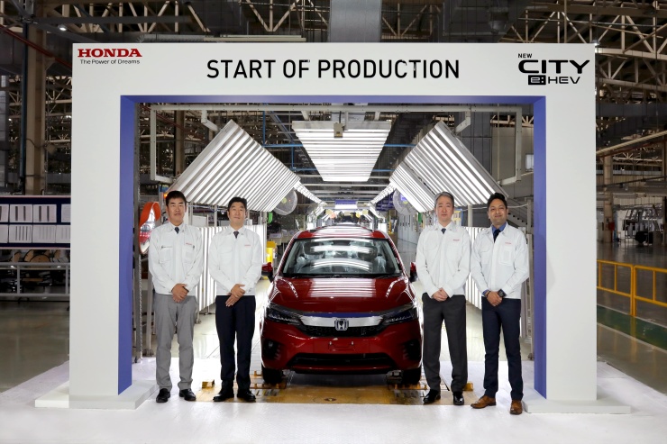 autos, cars, honda, honda starts production of city hybrid