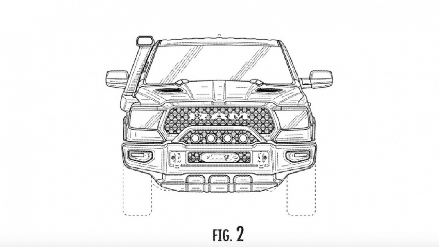 autos, cars, ram, concept cars, patent, pickup trucks, ram 1500 news, ram news, ram 1500 rebel otg concept gets patented, previews lifted truck with snorkel and winch