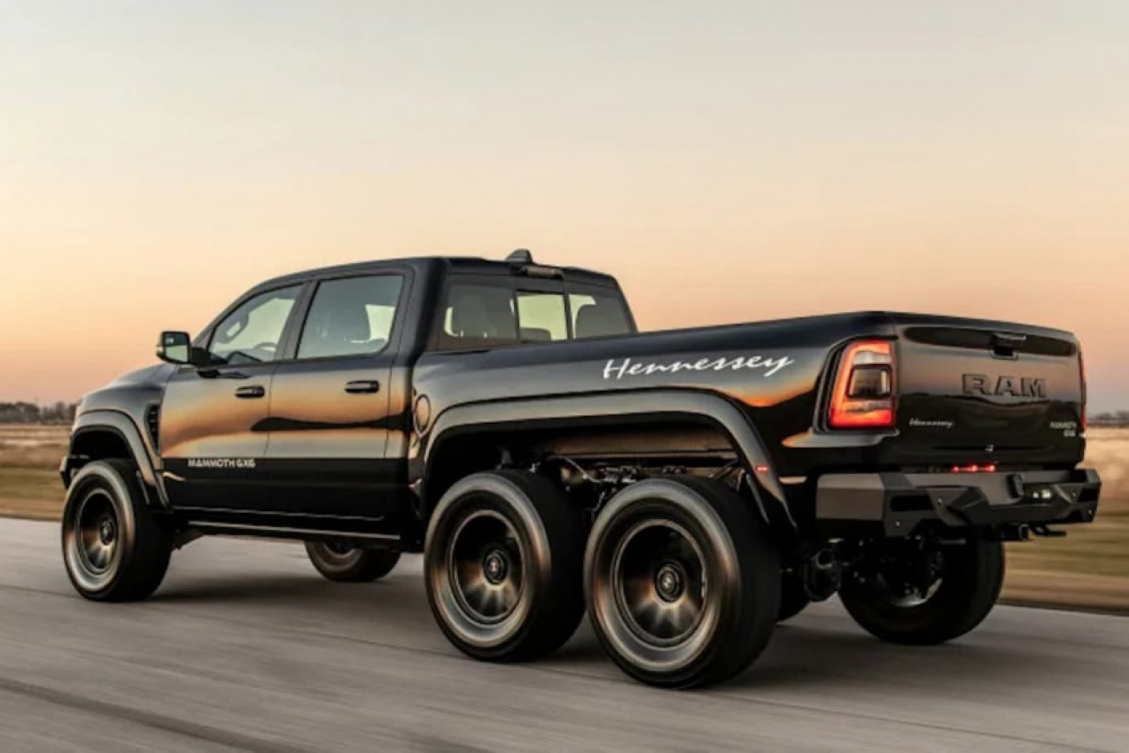 autos, cars, reviews, car news, performance cars, tradie cars, hennessy mammoth 6x6 is six-wheel 755kw pick-up