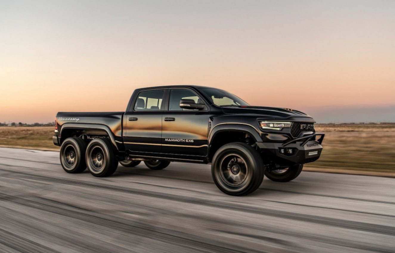 autos, cars, hennessey, hennessey mammoth 1000 6×6 trx revealed, its biggest truck yet