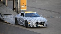 autos, cars, mercedes-benz, mg, mercedes, 2023 mercedes-amg gt spy video shows the sporty coupe up close