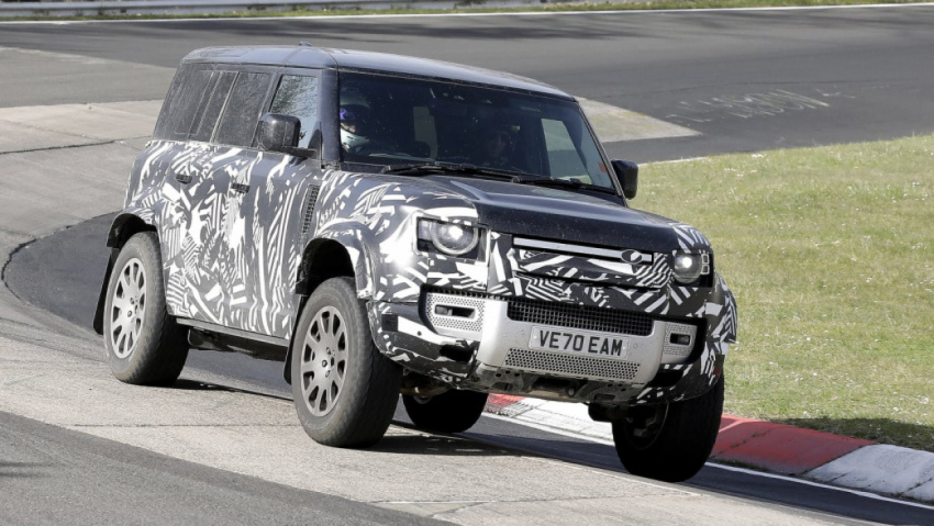 autos, cars, land rover, land rover defender, large suvs, new land rover defender v8 special spotted testing at the nurburgring
