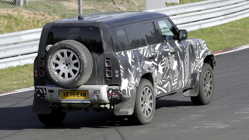 autos, cars, land rover, land rover defender, large suvs, new land rover defender v8 special spotted testing at the nurburgring
