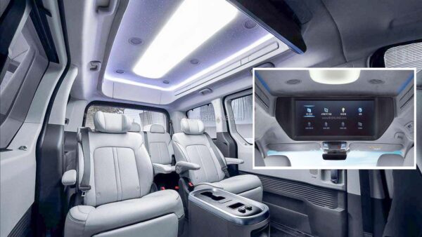 cars, hyundai, reviews, hyundai staria mpv limousine variant debuts – huge 25 inch info screen