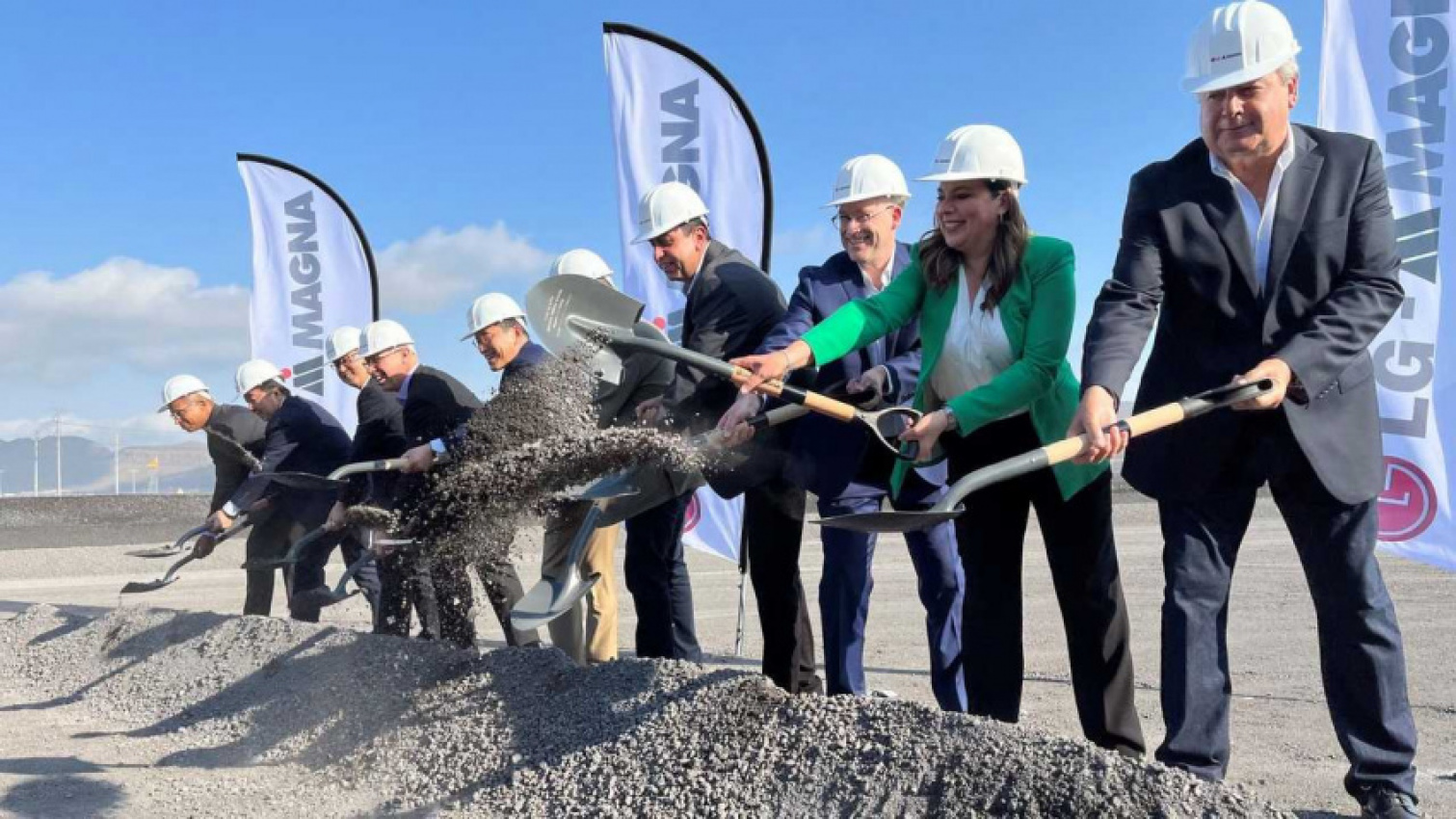 autos, cars, evs, lg-magna jv breaks ground on plant that will supply ev parts to gm