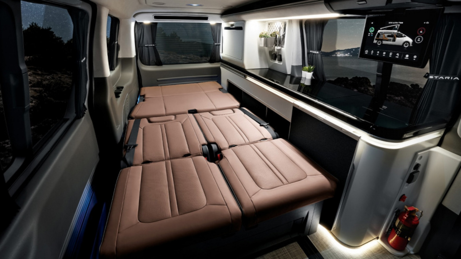 autos, cars, hyundai, news, the ultra-futuristic hyundai staria camper van offers a peek into sleeping in a spaceship