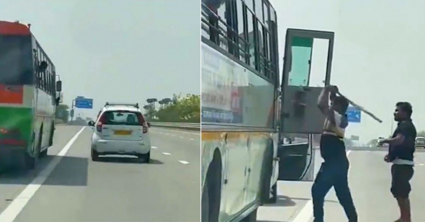autos, cars, road rage on yamuna expressway on video; cab driver arrested