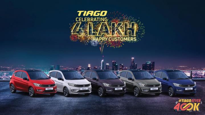 autos, cars, cng, indian, milestone, sales & analysis, tata, tata tiago, tiago, tiago nrg, 4,00,000th tata tiago rolls out of sanand plant
