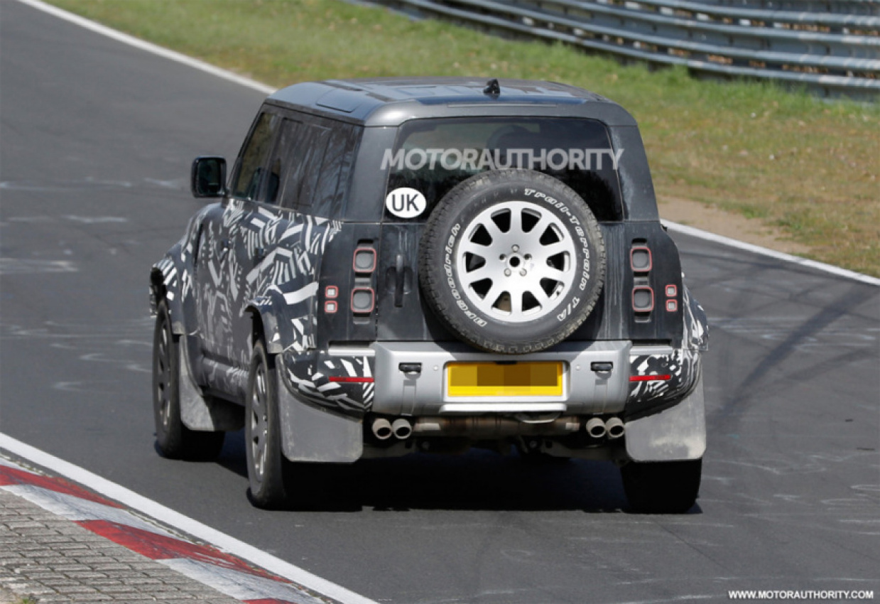 autos, cars, land rover, land rover defender, land rover defender news, land rover news, luxury cars, performance, spy shots, suvs, videos, youtube, 2024 land rover defender svx spy shots and video: hardcore v-8 off-roader spotted