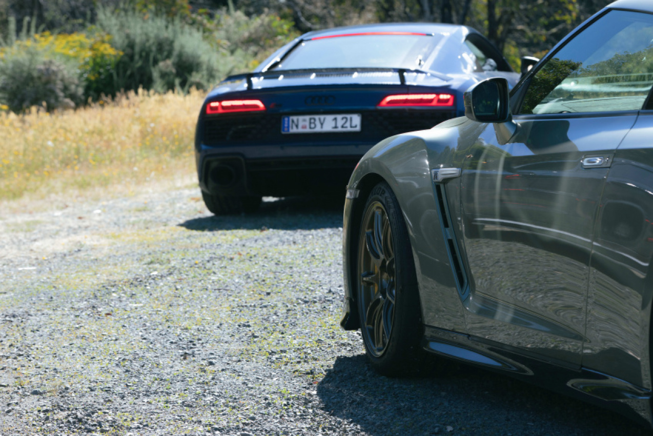 audi, autos, cars, features, nissan, audi r8, we farewell the enduring nissan r35 gt-r and audi r8 v10 with one final drive