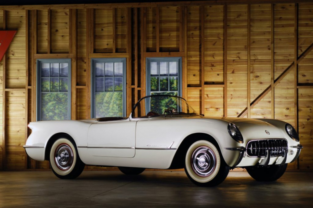 autos, cars, chevrolet, classic, convertible, corvette, jay leno, a 1st production 1954 c1 corvette feels factory fresh for jay leno