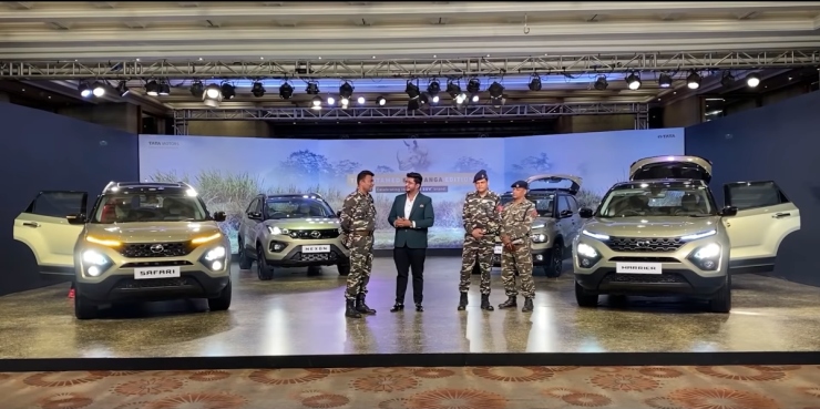 autos, cars, indian army checks out kaziranga editions of tata suvs 