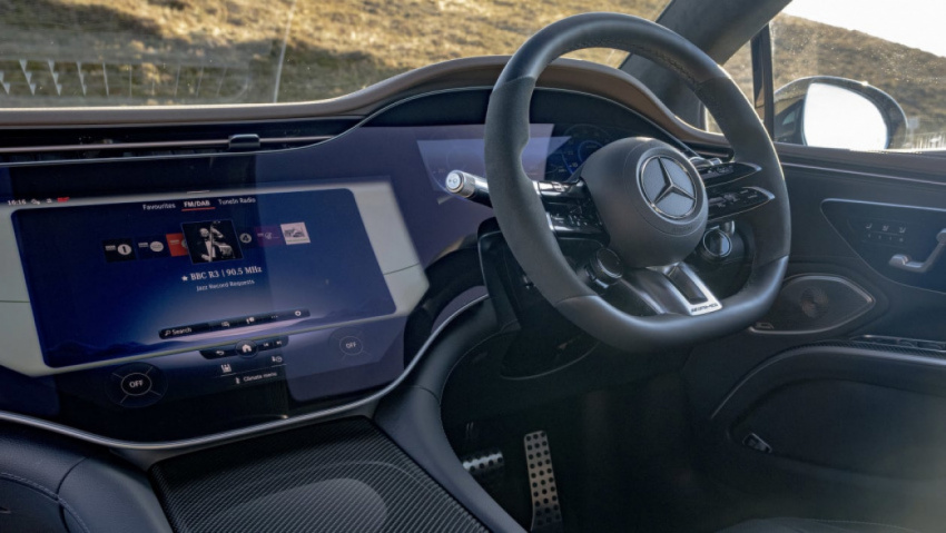 autos, cars, mercedes-benz, mg, reviews, electric cars, mercedes, mercedes-amg eqs53 2022 review – bespoke s-class sized ev arrives with grand ambitions