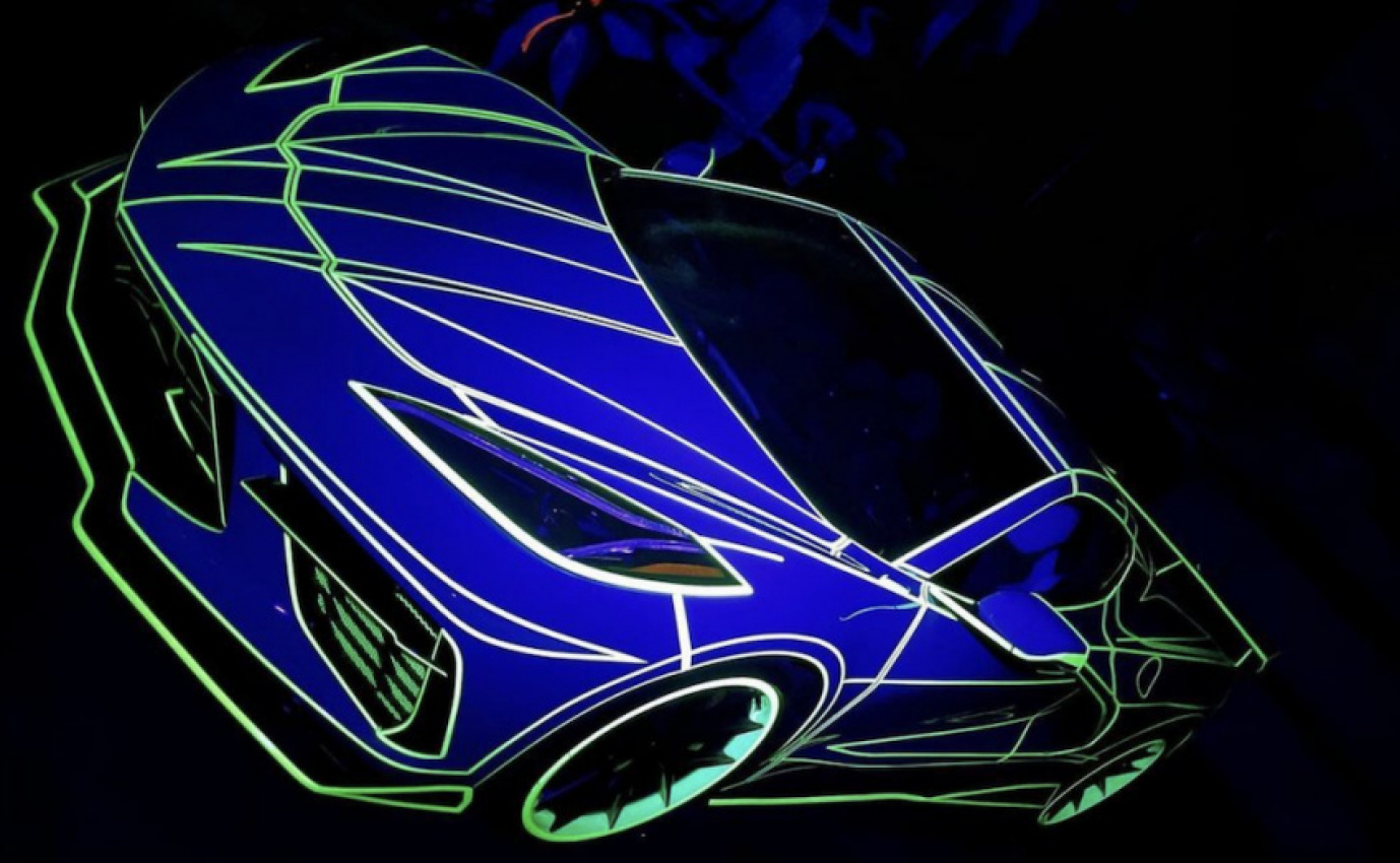 autos, cars, chevrolet, chevrolet corvette, corvette, corvette, tron fan transforms c8 corvette into futuristic glow in the dark head turner