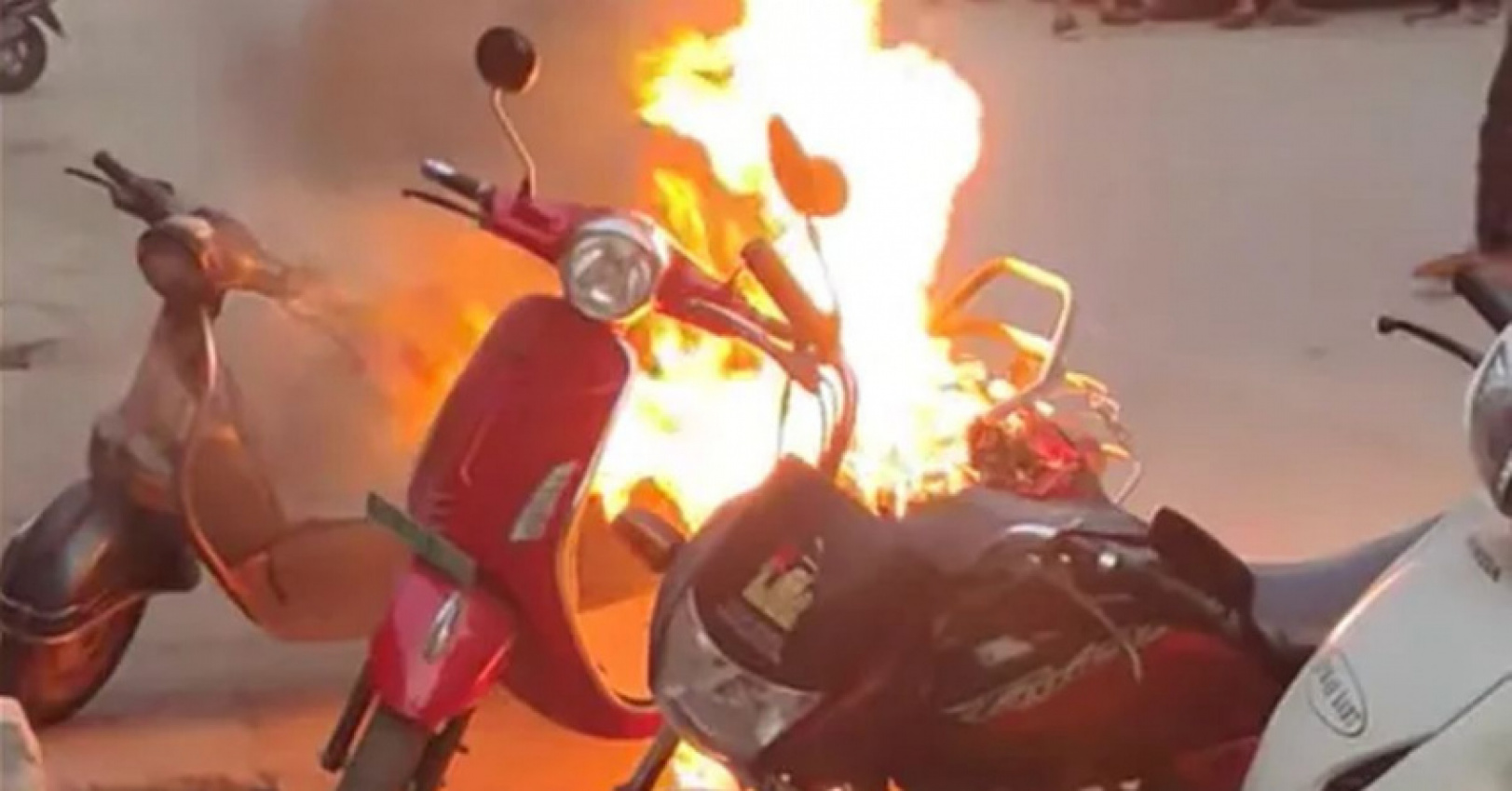 autos, cars, pure ev scooter's battery catches fire while charging