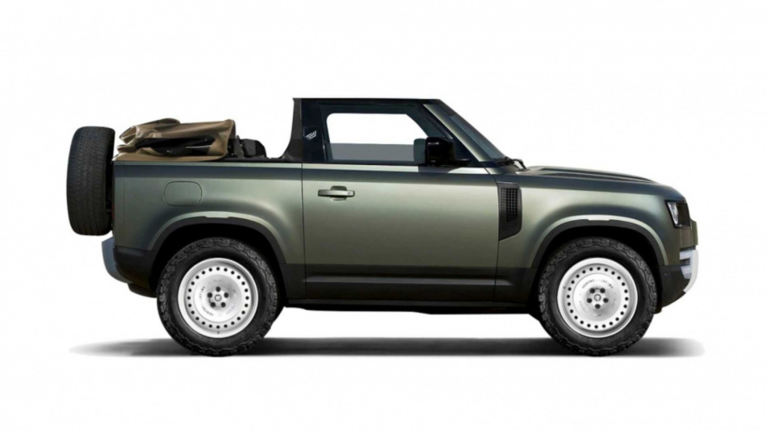 autos, cars, land rover, news, land rover defender, heritage customs builds land rover defender convertible