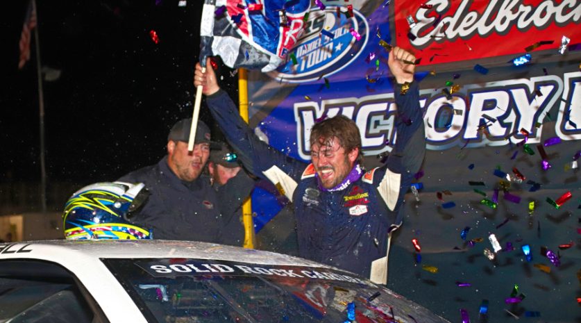 all stock cars, autos, cars, hall grabs first cars tour victory