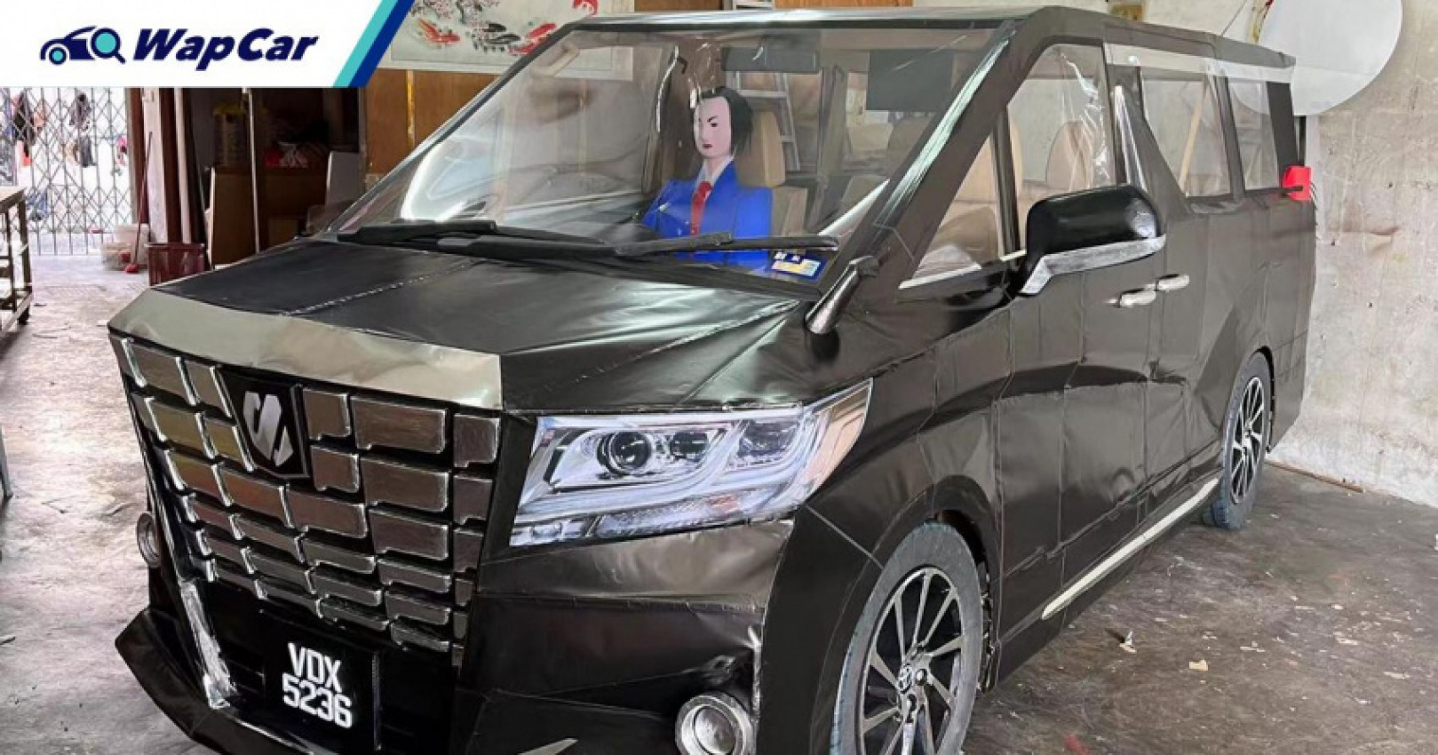 autos, cars, toyota, toyota alphard, life-size funeral offering of toyota alphard costs more than rm 12k, comes with driver!