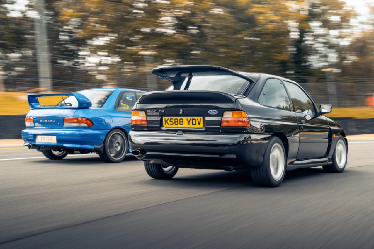 autos, cars, ford, subaru, subaru impreza, black and blue: ford escort rs cosworth vs subaru impreza p1