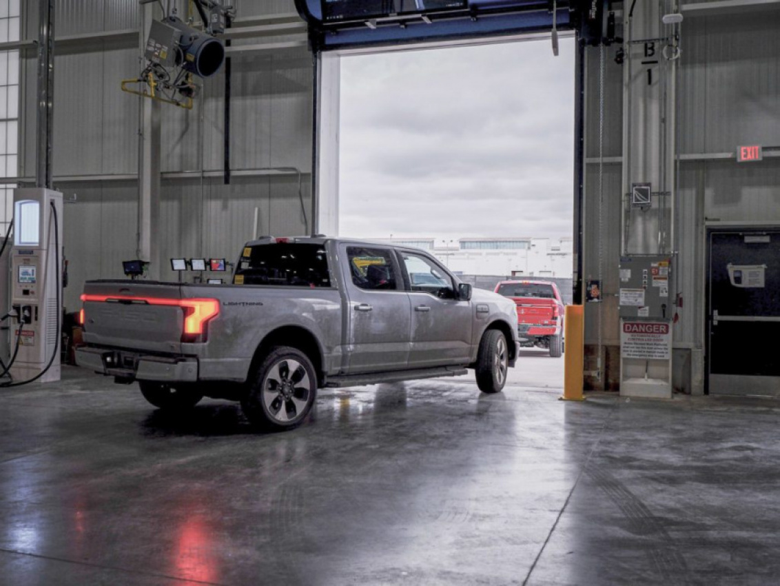 autos, cars, electrification, ford, technology, bill ford, f-150 lightning, jim farley, ford begins production of all-electric f-150 lightning pickup trucks