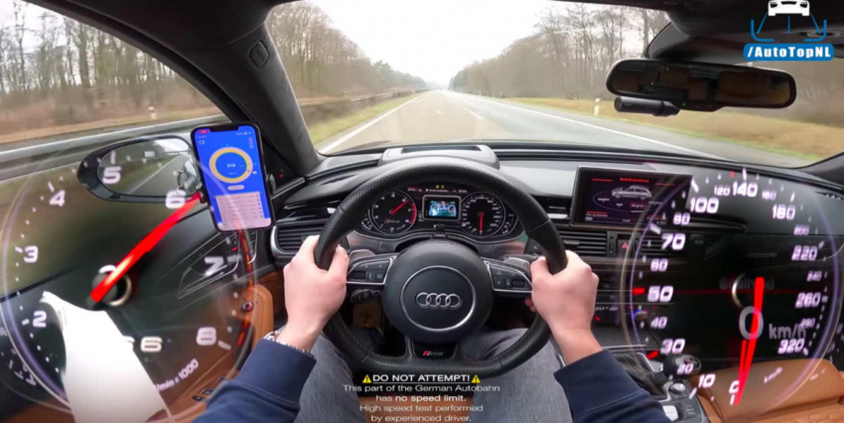audi, autos, cars, news, audi rs6, vnex, watch this audi rs6's speedometer drop to zero as it eclipses 200 mph on the autobahn
