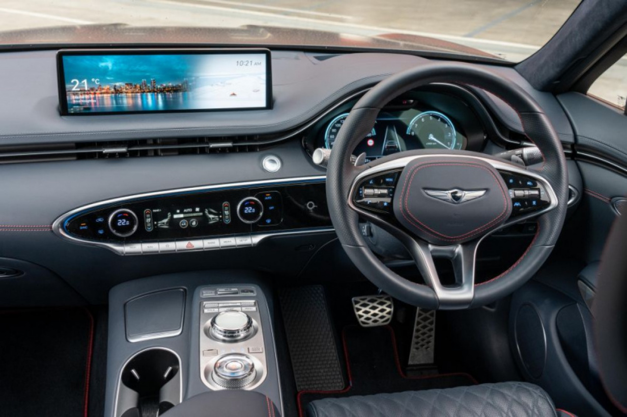 autos, cars, genesis, android, genesis gv70, android, 2022 genesis gv70 3.5t awd sport review
