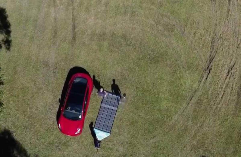 autos, cars, ev news, tesla, vnex, how printed solar pv will power a tesla road trip around australia