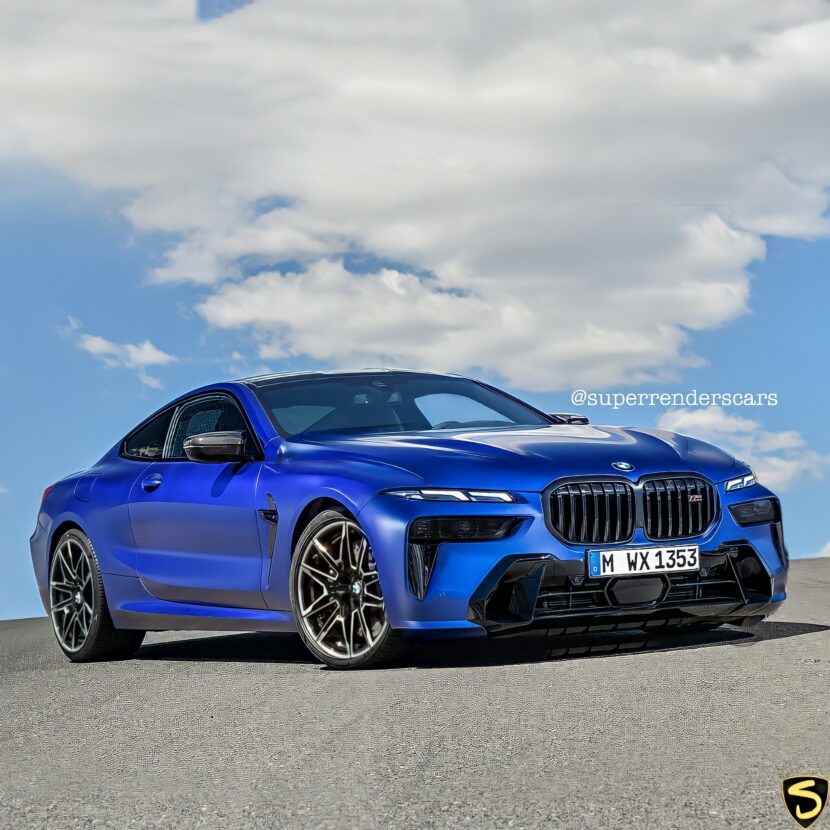 autos, bmw, cars, bmw m8, rendering, bmw m8 rendered with split headlights and different grille