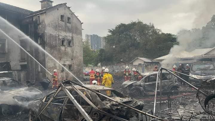 autos, cars, 50 vehicles burnt down in sentul police evidence store explosion