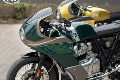 article, autos, cars, the diy mk design full-fairing body kit for re 650 twins adds a sporty touch to a vintage recipe