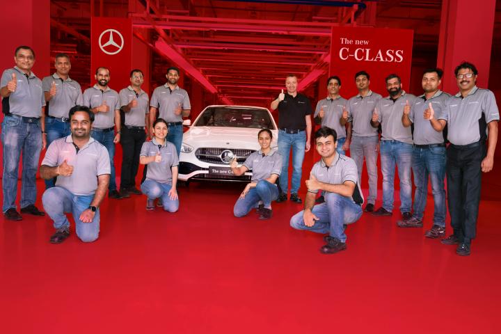 autos, cars, mercedes-benz, c-class, indian, mercedes, other, vehicle production, 5th-gen mercedes-benz c-class production begins in india