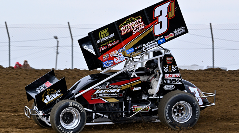 all sprints & midgets, autos, cars, jacobs gets late race 410 afcs victory at attica
