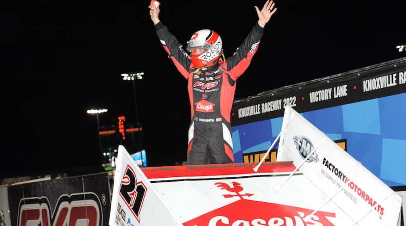 all sprints & midgets, autos, cars, vnex, brown makes history at knoxville