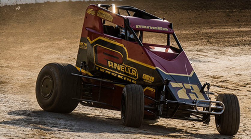 all sprints & midgets, autos, cars, panella earns first non-wing victory at delta speedway