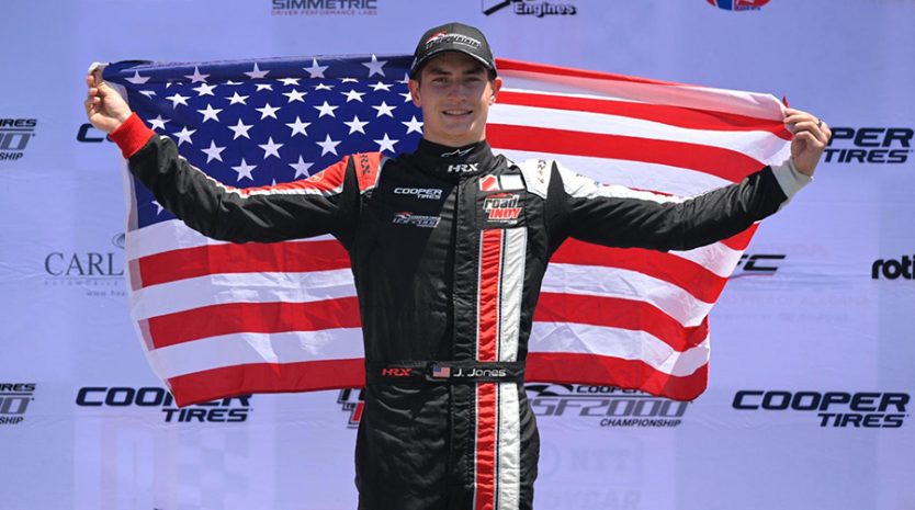 all indycar, autos, cars, jagger jones gets first usf2000 win