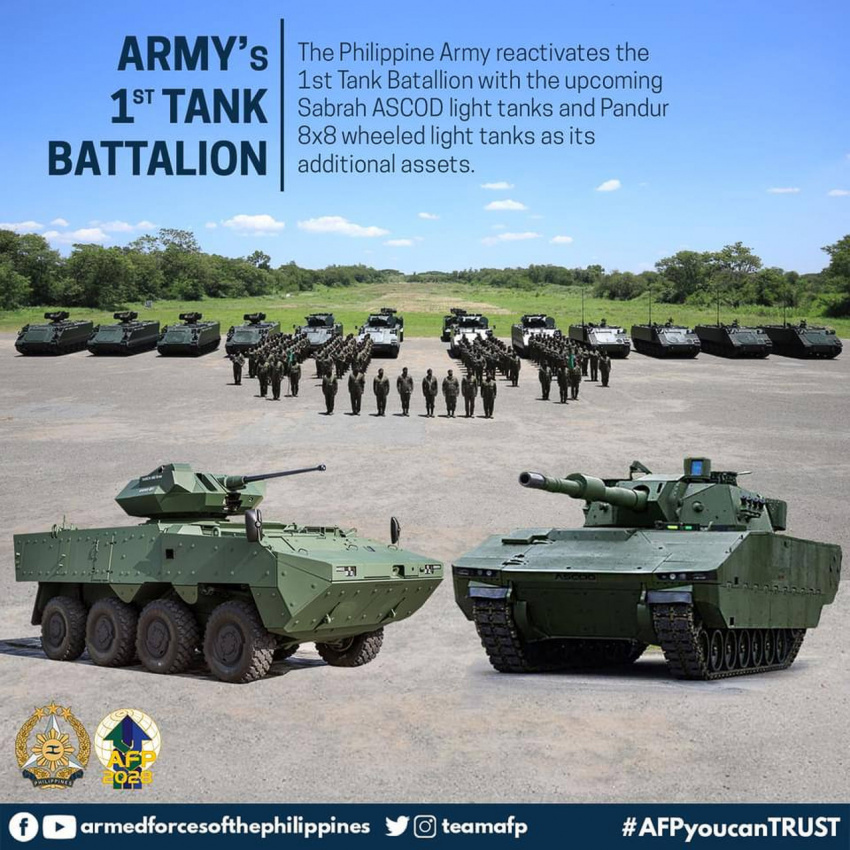auto news, autos, cars, pandur, philippine army, sabrah light tank, tank, ph army reactivates 1st tank battalion with new sabrah fleet